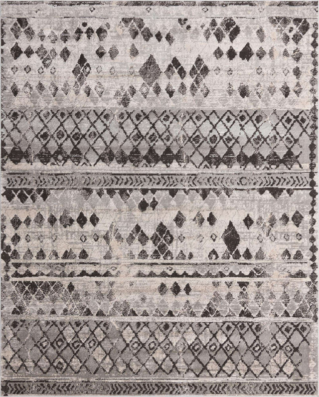 Gray 8' x 10' Leipzig Rectangle Area Rug 75% Polypropylene & 25% Polyester Modern Contemporary Carpet for Kitchens, Bedroom, Living Room Home Decor for Sale at Rug Engine