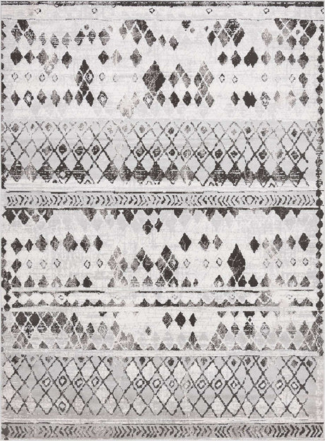 Gray 8' x 11' Leipzig Rectangle Area Rug 75% Polypropylene & 25% Polyester Modern Contemporary Carpet for Kitchens, Bedroom, Living Room Home Decor for Sale at Rug Engine