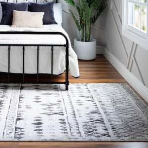 Gray 9' x 12' 2 Leipzig Rectangle Area Rug 75% Polypropylene & 25% Polyester Modern Contemporary Carpet for Kitchens, Bedroom, Living Room Home Decor for Sale at Rug Engine