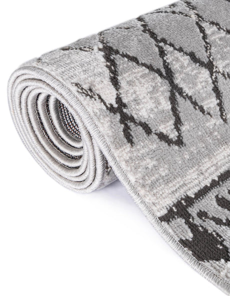 Gray 8' x 10' Leipzig Rectangle Area Rug 75% Polypropylene & 25% Polyester Modern Contemporary Carpet for Kitchens, Bedroom, Living Room Home Decor for Sale at Rug Engine