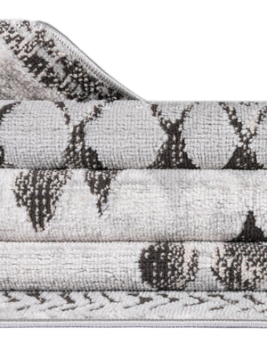 Gray 8' x 10' Leipzig Rectangle Area Rug 75% Polypropylene & 25% Polyester Modern Contemporary Carpet for Kitchens, Bedroom, Living Room Home Decor for Sale at Rug Engine