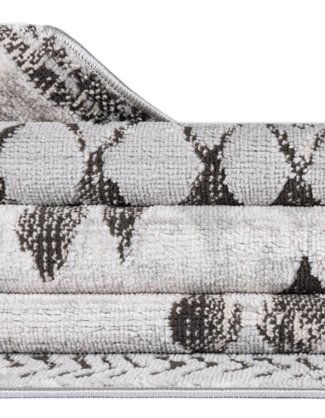 Gray 8' x 10' Leipzig Rectangle Area Rug 75% Polypropylene & 25% Polyester Modern Contemporary Carpet for Kitchens, Bedroom, Living Room Home Decor for Sale at Rug Engine