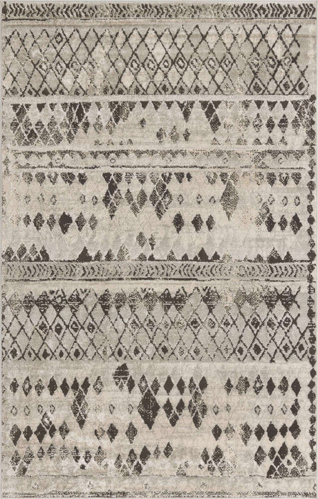 Gray 5' 1 x 8' Leipzig Rectangle Area Rug 75% Polypropylene & 25% Polyester Modern Contemporary Carpet for Kitchens, Bedroom, Living Room Home Decor for Sale at Rug Engine