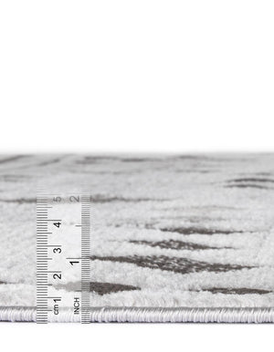 Gray 3' 3 x 3' 3 Leipzig Round Area Rug 75% Polypropylene & 25% Polyester Modern Contemporary Carpet for Kitchens, Bedroom, Living Room Home Decor for Sale at Rug Engine