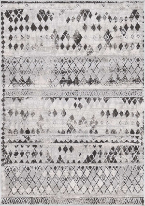 Gray 4' 1 x 6' 1 Leipzig Rectangle Area Rug 75% Polypropylene & 25% Polyester Modern Contemporary Carpet for Kitchens, Bedroom, Living Room Home Decor for Sale at Rug Engine