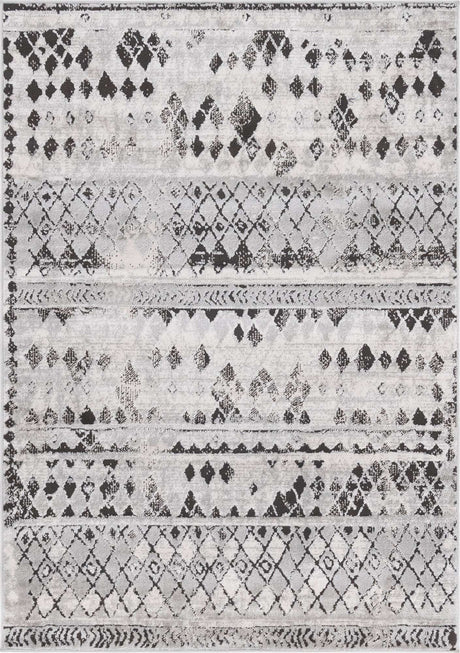 Gray 4' 1 x 6' 1 Leipzig Rectangle Area Rug 75% Polypropylene & 25% Polyester Modern Contemporary Carpet for Kitchens, Bedroom, Living Room Home Decor for Sale at Rug Engine