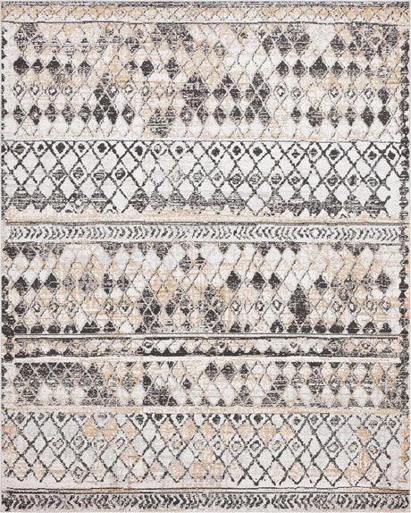 Beige 8' x 10' Leipzig Rectangle Area Rug 75% Polypropylene & 25% Polyester Modern Contemporary Carpet for Kitchens, Bedroom, Living Room Home Decor for Sale at Rug Engine