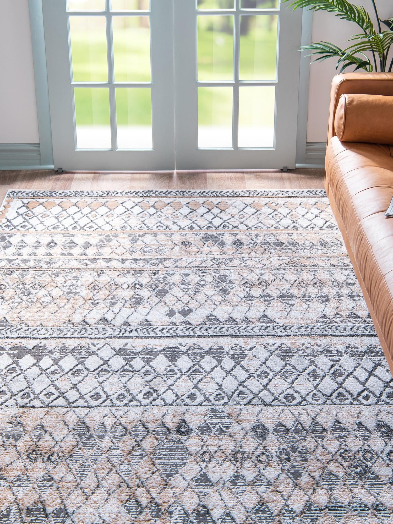 Beige 9' x 12' 2 Leipzig Rectangle Area Rug 75% Polypropylene & 25% Polyester Modern Contemporary Carpet for Kitchens, Bedroom, Living Room Home Decor for Sale at Rug Engine