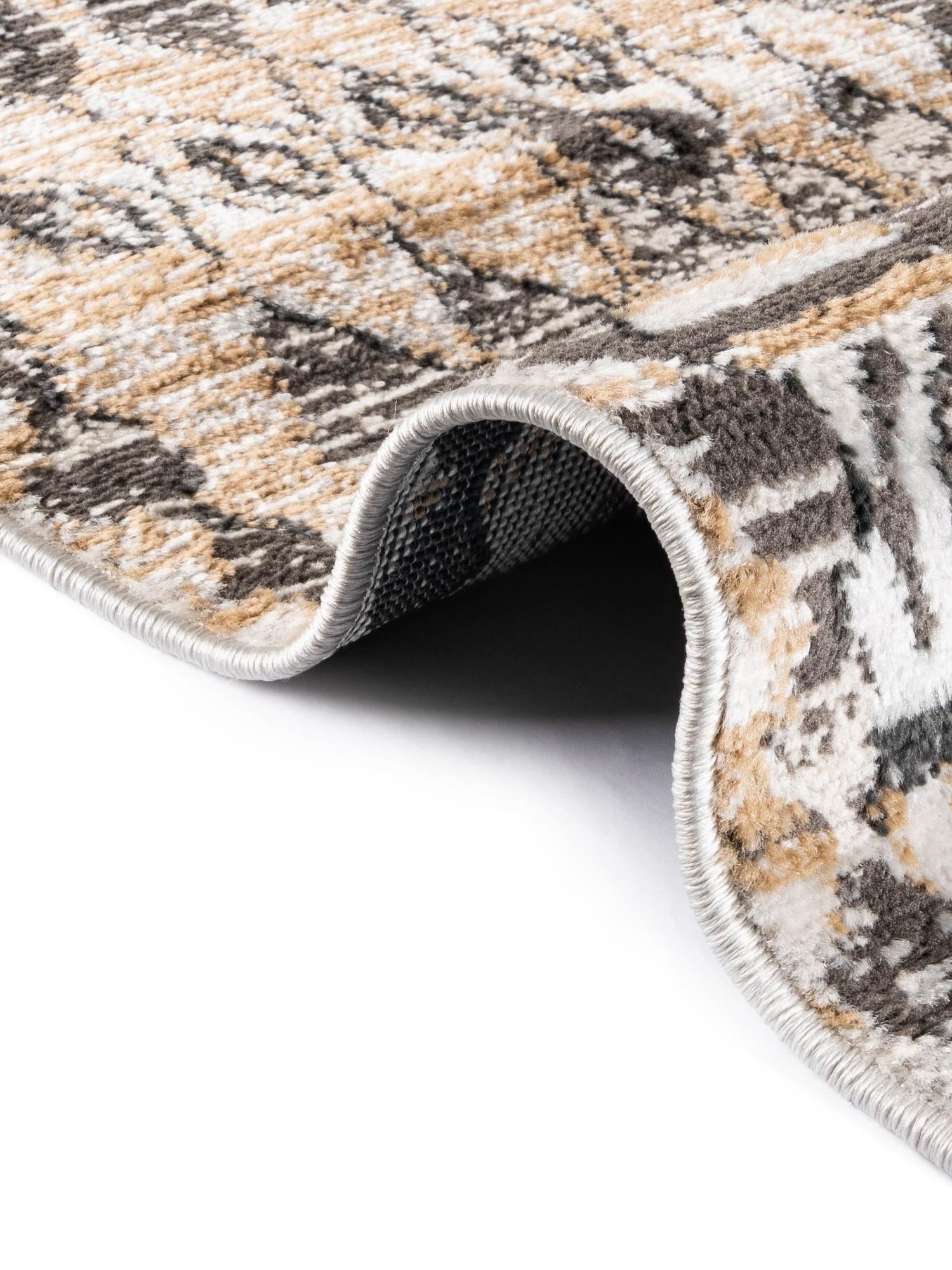 Beige 6' 1 x 9' Leipzig Rectangle Area Rug 75% Polypropylene & 25% Polyester Modern Contemporary Carpet for Kitchens, Bedroom, Living Room Home Decor for Sale at Rug Engine