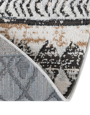 Beige 5' 3 x 5' 3 Leipzig Round Area Rug 75% Polypropylene & 25% Polyester Modern Contemporary Carpet for Kitchens, Bedroom, Living Room Home Decor for Sale at Rug Engine
