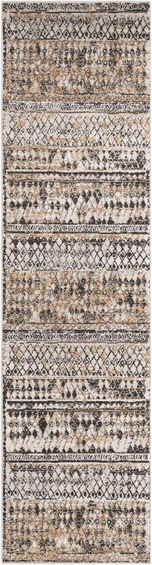 Beige 2' 7 x 10' Leipzig Runner Area Rug 75% Polypropylene & 25% Polyester Modern Contemporary Carpet for Kitchens, Bedroom, Living Room Home Decor for Sale at Rug Engine