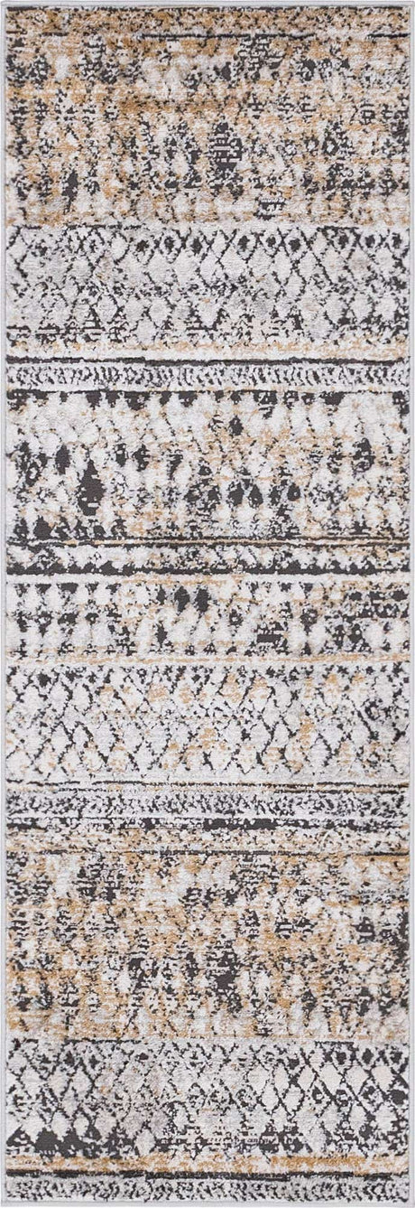 Beige 2' 2 x 6' 1 Leipzig Runner Area Rug 75% Polypropylene & 25% Polyester Modern Contemporary Carpet for Kitchens, Bedroom, Living Room Home Decor for Sale at Rug Engine