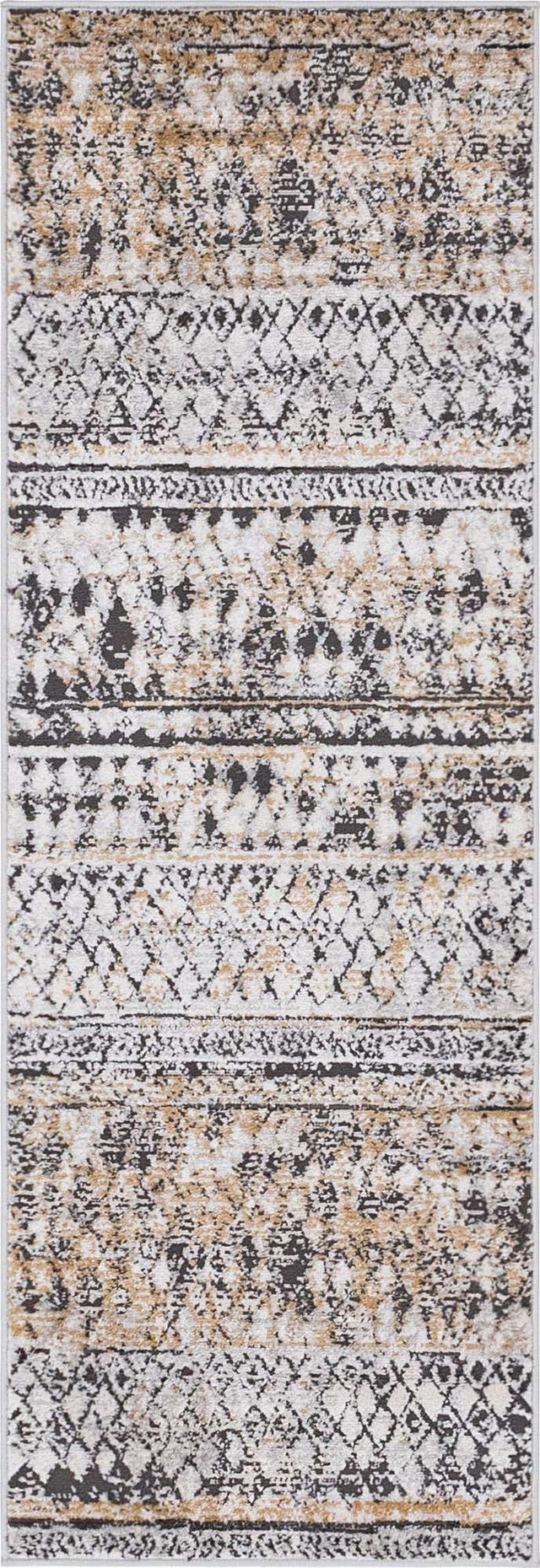 Beige 2' 2 x 6' 1 Leipzig Runner Rug