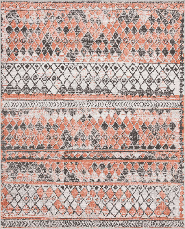 Salmon 8' x 10' Leipzig Rectangle Area Rug 75% Polypropylene & 25% Polyester Modern Contemporary Carpet for Kitchens, Bedroom, Living Room Home Decor for Sale at Rug Engine