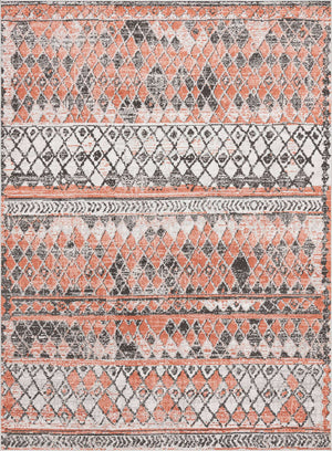 Salmon 8' x 11' Leipzig Rectangle Area Rug 75% Polypropylene & 25% Polyester Modern Contemporary Carpet for Kitchens, Bedroom, Living Room Home Decor for Sale at Rug Engine