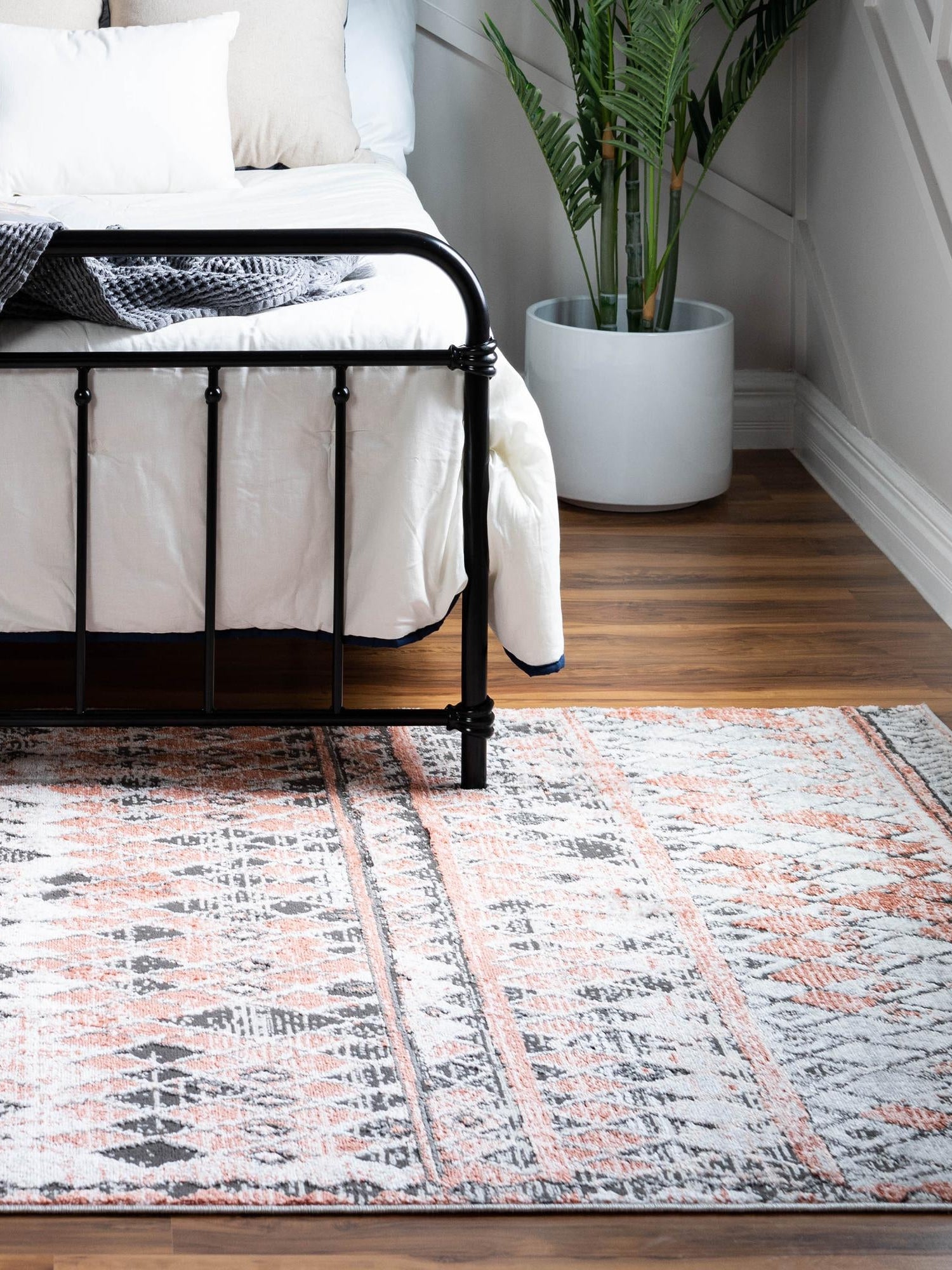 Salmon 7' 1 x 10' Leipzig Rectangle Area Rug 75% Polypropylene & 25% Polyester Modern Contemporary Carpet for Kitchens, Bedroom, Living Room Home Decor for Sale at Rug Engine