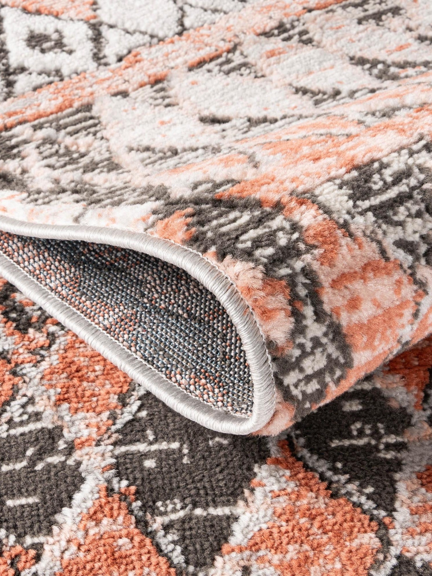 Salmon 7' 1 x 10' Leipzig Rectangle Area Rug 75% Polypropylene & 25% Polyester Modern Contemporary Carpet for Kitchens, Bedroom, Living Room Home Decor for Sale at Rug Engine