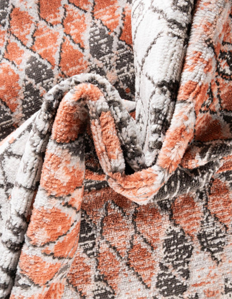 Salmon 7' 1 x 10' Leipzig Rectangle Area Rug 75% Polypropylene & 25% Polyester Modern Contemporary Carpet for Kitchens, Bedroom, Living Room Home Decor for Sale at Rug Engine