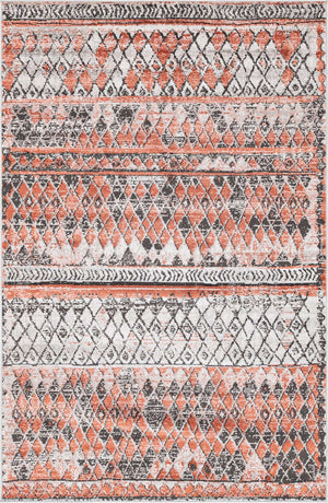 Salmon 5' 1 x 8' Leipzig Rectangle Area Rug 75% Polypropylene & 25% Polyester Modern Contemporary Carpet for Kitchens, Bedroom, Living Room Home Decor for Sale at Rug Engine