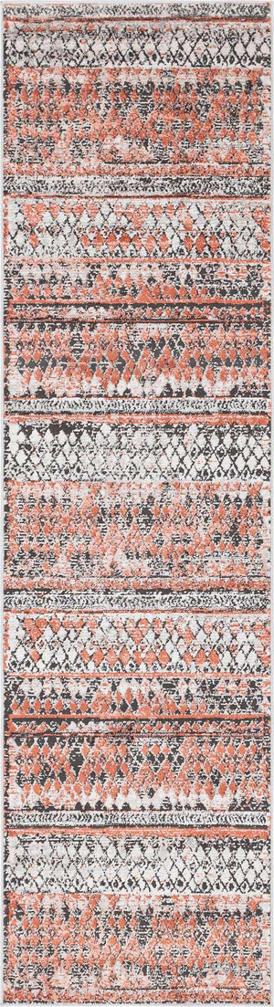 Salmon 2' 7 x 10' Leipzig Runner Area Rug 75% Polypropylene & 25% Polyester Modern Contemporary Carpet for Kitchens, Bedroom, Living Room Home Decor for Sale at Rug Engine