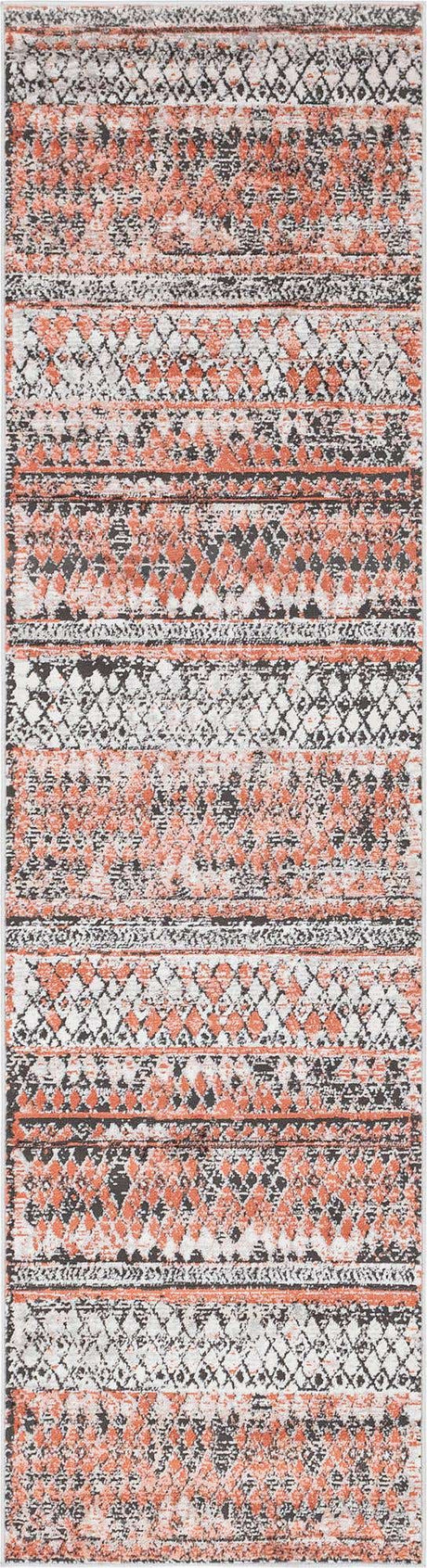 Salmon 2' 7 x 10' Leipzig Runner Area Rug 75% Polypropylene & 25% Polyester Modern Contemporary Carpet for Kitchens, Bedroom, Living Room Home Decor for Sale at Rug Engine