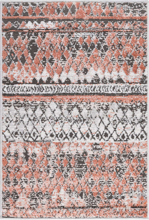Salmon 2' 2 x 3' 1 Leipzig Rectangle Area Rug 75% Polypropylene & 25% Polyester Modern Contemporary Carpet for Kitchens, Bedroom, Living Room Home Decor for Sale at Rug Engine