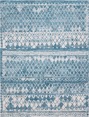 Blue 9' x 12' 2 Leipzig Rectangle Area Rug 75% Polypropylene & 25% Polyester Modern Contemporary Carpet for Kitchens, Bedroom, Living Room Home Decor for Sale at Rug Engine