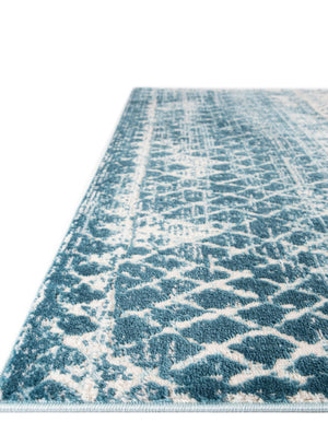 Blue 5' 1 x 8' Leipzig Rectangle Area Rug 75% Polypropylene & 25% Polyester Modern Contemporary Carpet for Kitchens, Bedroom, Living Room Home Decor for Sale at Rug Engine