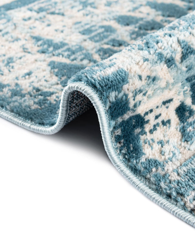 Blue 8' x 10' Leipzig Rectangle Area Rug 75% Polypropylene & 25% Polyester Modern Contemporary Carpet for Kitchens, Bedroom, Living Room Home Decor for Sale at Rug Engine