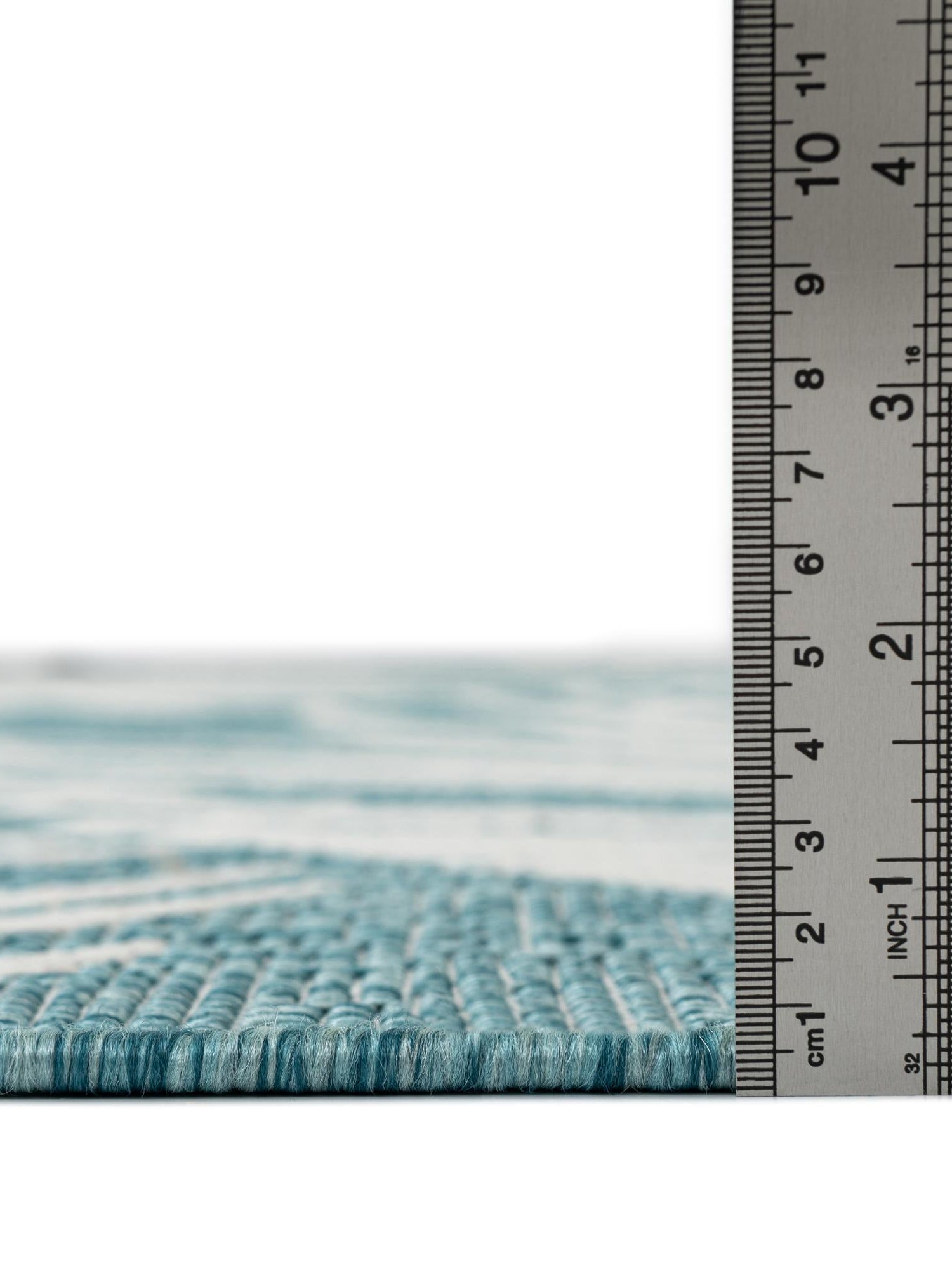 Light Aqua 12' x 12' Outdoor Botanical Round Area Rug Weather Resistant for Patio, Deck, Terrace, Balcony, Porch Polypropylene Garden Floral Tropical Carpet for Sale at Rug Engine