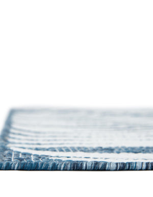 Blue 5' 3 x 8' Outdoor Botanical Rectangle Rug