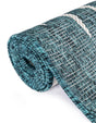 Teal 5' 3 x 7' 1 Outdoor Botanical Rectangle Area Rug Weather Resistant for Patio, Deck, Terrace, Balcony, Porch Polypropylene Garden Floral Tropical Carpet for Sale at Rug Engine
