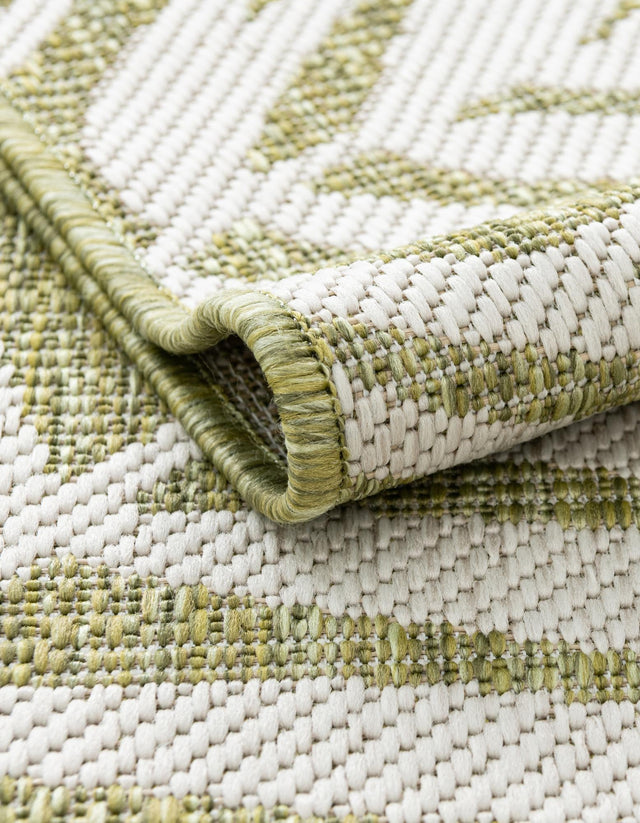 Green 6' 1 x 9' Outdoor Botanical Rectangle Rug