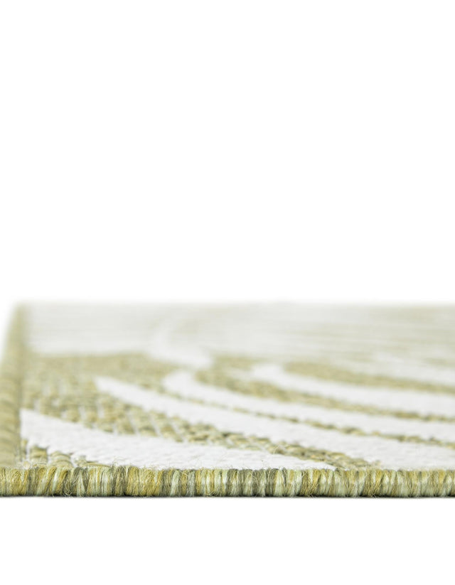 Green 6' 1 x 9' Outdoor Botanical Rectangle Rug
