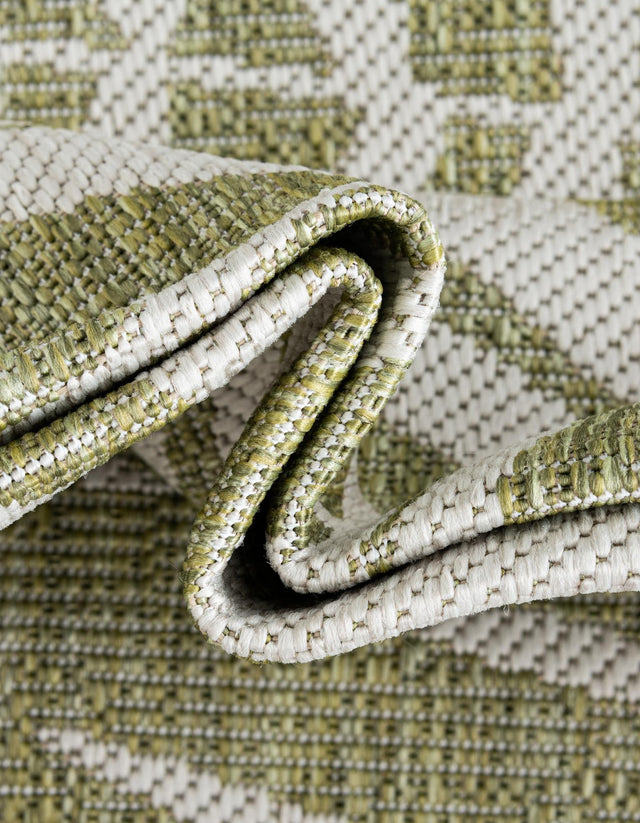 Green 6' 1 x 9' Outdoor Botanical Rectangle Rug