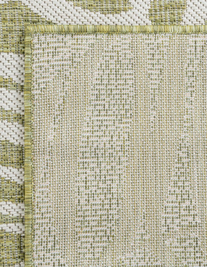 Green 7' 10 x 11' Outdoor Botanical Rectangle Area Rug Weather Resistant for Patio, Deck, Terrace, Balcony, Porch Polypropylene Garden Floral Tropical Carpet for Sale at Rug Engine