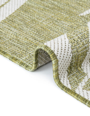 Green 6' 1 x 9' Outdoor Botanical Rectangle Rug