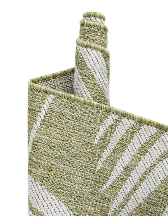 Green 6' 1 x 9' Outdoor Botanical Rectangle Rug