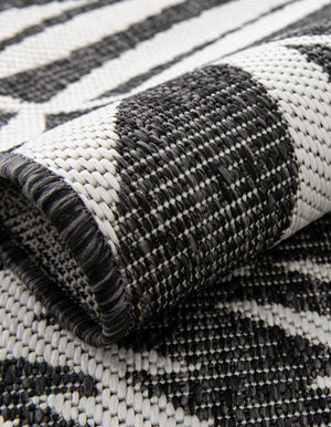 Charcoal 8' x 11' Outdoor Botanical Rectangle Rug