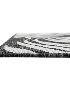 Charcoal 7' 10 x 10' Outdoor Botanical Rectangle Area Rug Weather Resistant for Patio, Deck, Terrace, Balcony, Porch Polypropylene Garden Floral Tropical Carpet for Sale at Rug Engine