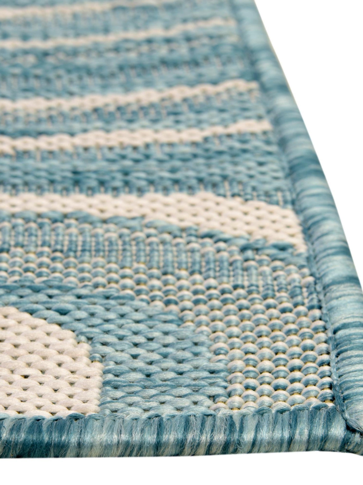 Light Aqua 5' 3 x 8' Outdoor Modern Rectangle Area Rug Weather Resistant for Patio, Deck, Terrace, Balcony, Porch 100% Polypropylene Modern Outside Carpet for Sale at Rug Engine