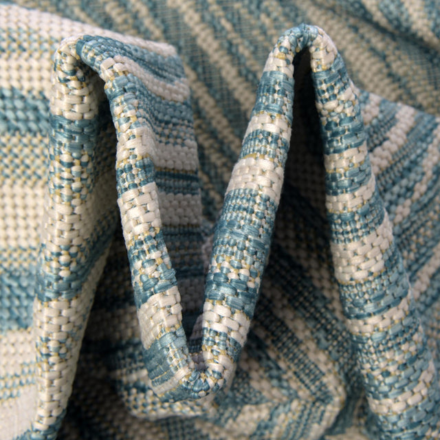 Light Aqua 4' 1 x 6' 1 Outdoor Modern Rectangle Area Rug Weather Resistant for Patio, Deck, Terrace, Balcony, Porch