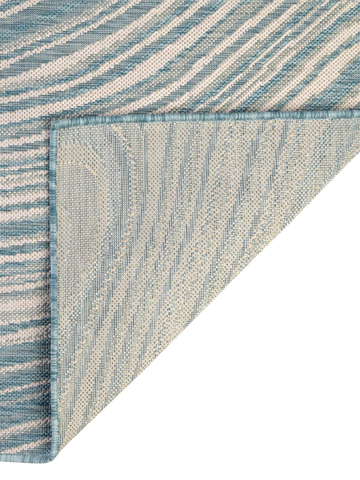 Light Aqua 4' 1 x 6' 1 Outdoor Modern Rectangle Area Rug Weather Resistant for Patio, Deck, Terrace, Balcony, Porch 100% Polypropylene Modern Outside Carpet for Sale at Rug Engine