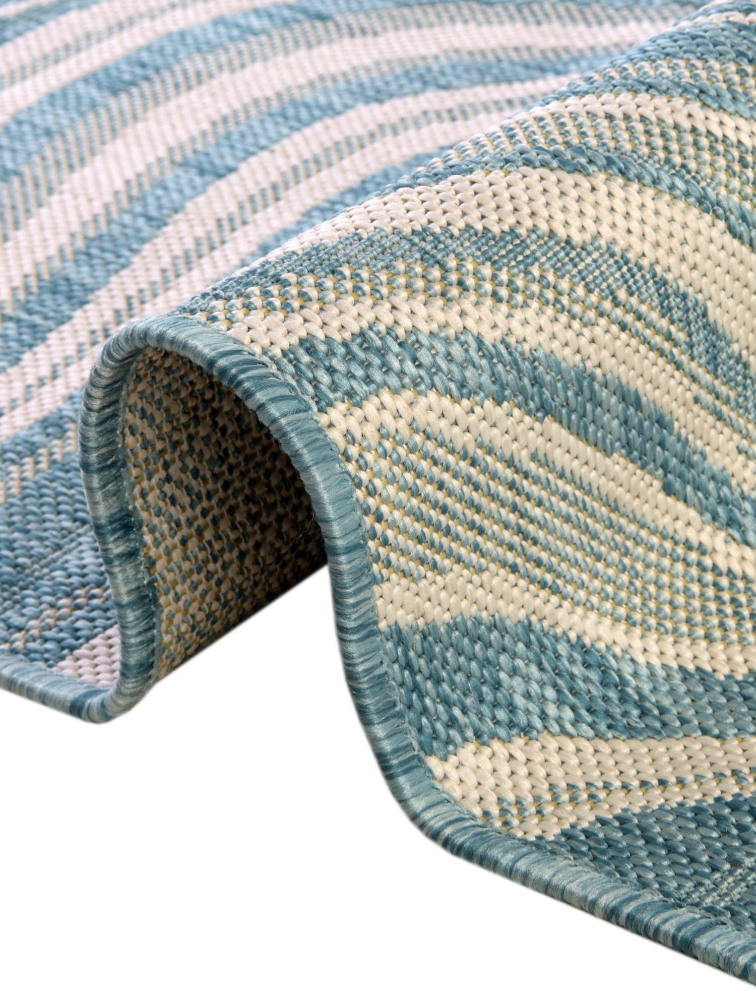 Light Aqua 4' 1 x 6' 1 Outdoor Modern Rectangle Area Rug Weather Resistant for Patio, Deck, Terrace, Balcony, Porch 100% Polypropylene Modern Outside Carpet for Sale at Rug Engine