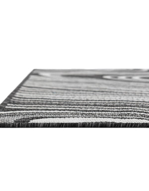 Charcoal 5' 3 x 8' Outdoor Modern Rectangle Area Rug Weather Resistant for Patio, Deck, Terrace, Balcony, Porch 100% Polypropylene Modern Outside Carpet for Sale at Rug Engine