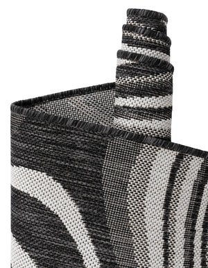 Charcoal 5' 3 x 8' Outdoor Modern Rectangle Area Rug Weather Resistant for Patio, Deck, Terrace, Balcony, Porch 100% Polypropylene Modern Outside Carpet for Sale at Rug Engine