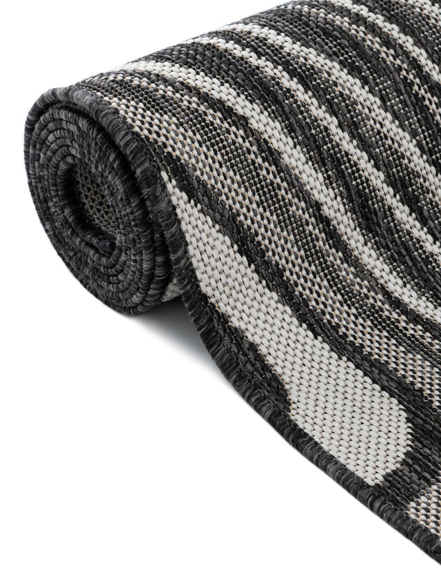 Charcoal 5' 3 x 8' Outdoor Modern Rectangle Area Rug Weather Resistant for Patio, Deck, Terrace, Balcony, Porch 100% Polypropylene Modern Outside Carpet for Sale at Rug Engine