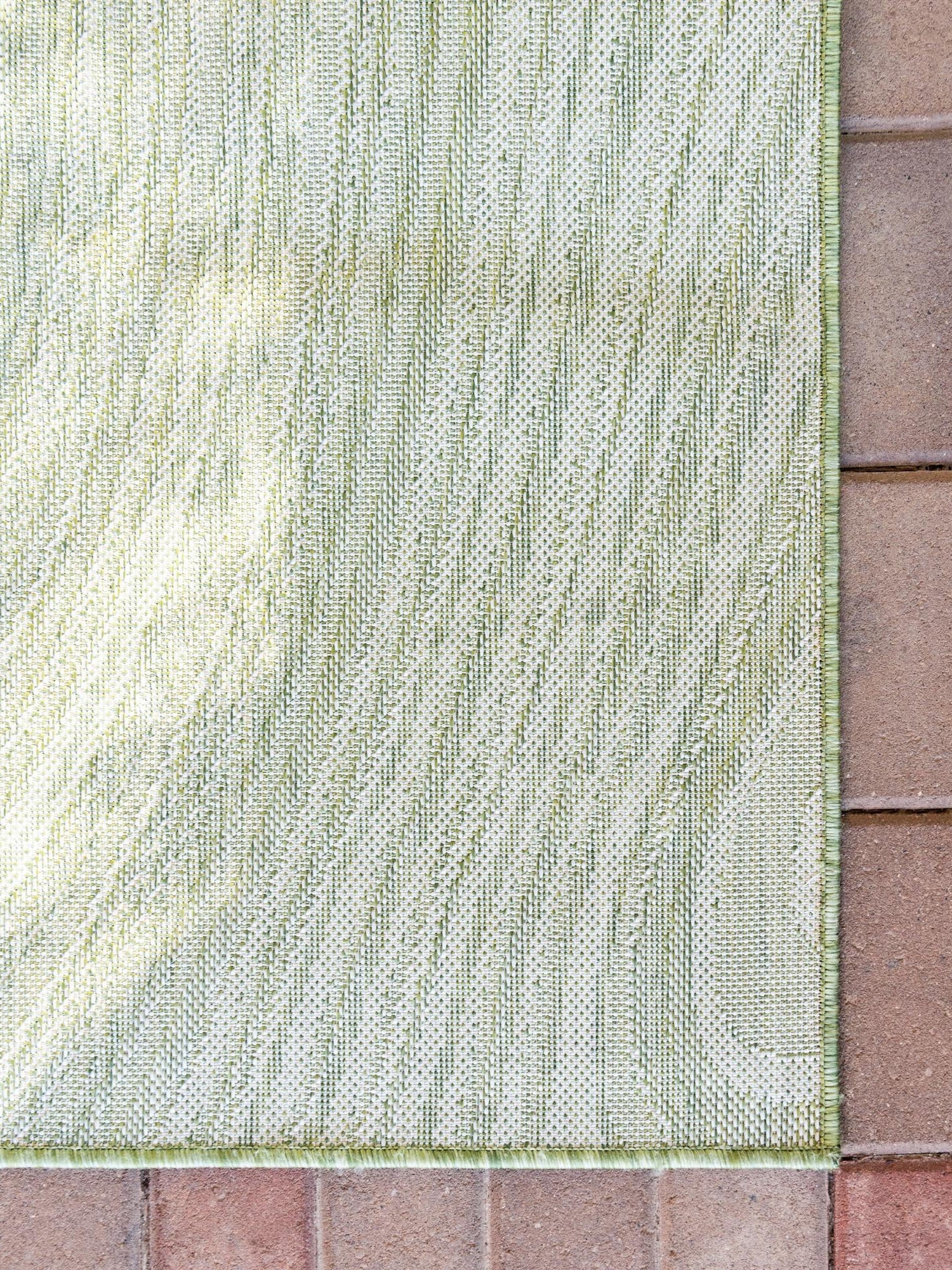 Green 7' 10 x 11' Outdoor Modern Rectangle Area Rug Weather Resistant for Patio, Deck, Terrace, Balcony, Porch 100% Polypropylene Modern Outside Carpet for Sale at Rug Engine