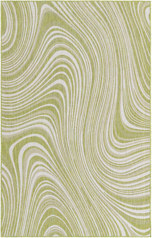 Green 5' 3 x 8' Outdoor Modern Rectangle Area Rug Weather Resistant for Patio, Deck, Terrace, Balcony, Porch 100% Polypropylene Modern Outside Carpet for Sale at Rug Engine