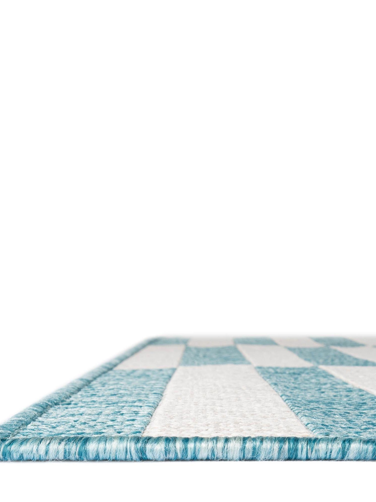 Light Aqua 7' 10 x 11' Outdoor Striped Rectangle Area Rug Weather Resistant for Patio, Deck, Terrace, Balcony, Porch Geometric Pattern Waterproof Carpet for Sale at Rug Engine